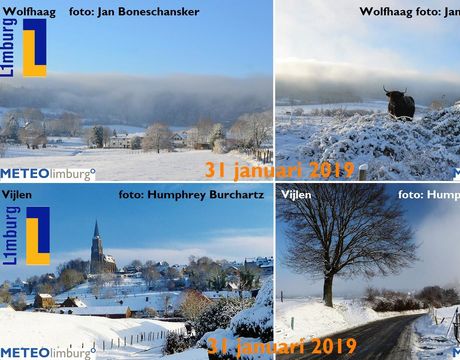 Meeste sneeuw en laagste temperaturen in gemeente Vaals op laatste januaridag 